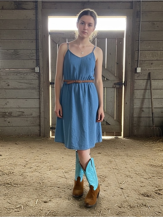 Durango Shoes - Durango Western Cowboy Boots with Turquoise Shaft and Brown Suede Foot